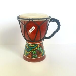 🪘Djembe Drum Hand Painted Aboriginal Unique Pattern Music Instrument
